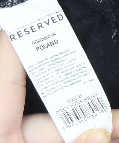 Reserved Black Flecked Jogger Trousers Unisex M