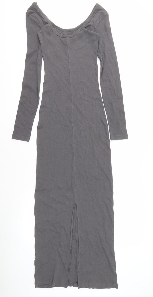 Brave Soul Women's Grey Long Dress, Size S