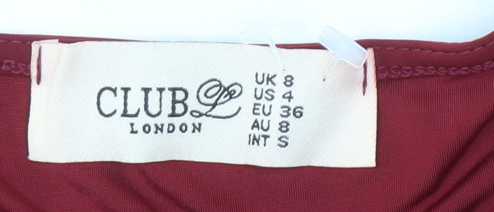 Club L London Women's Red Bodycon Dress Size 8