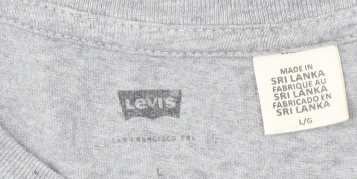 Levi's Men's Grey Graphic Print T-Shirt L