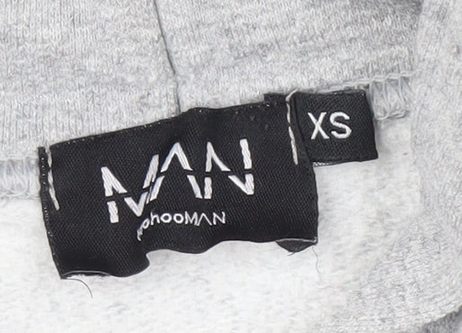 Mens UK Size XS boohooMAN Grey Pullover Hoodie