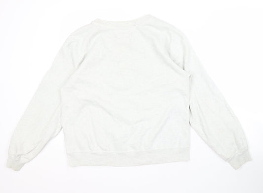 Abercrombie & Fitch Unisex White Sweatshirt M