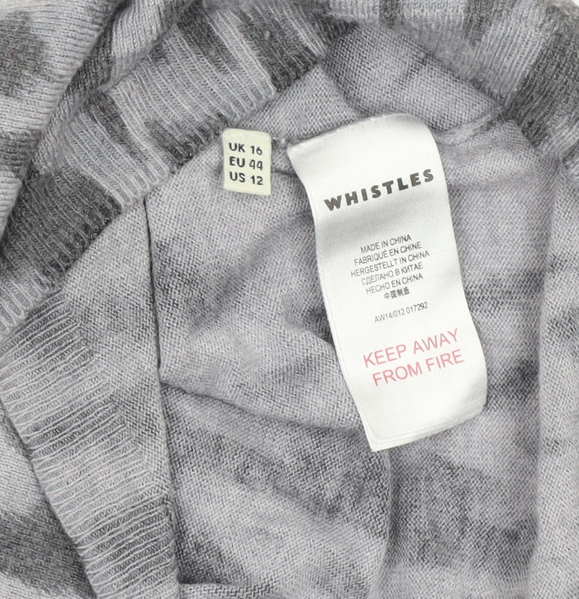 Womens UK Size 16 Whistles Grey Pullover Jumper