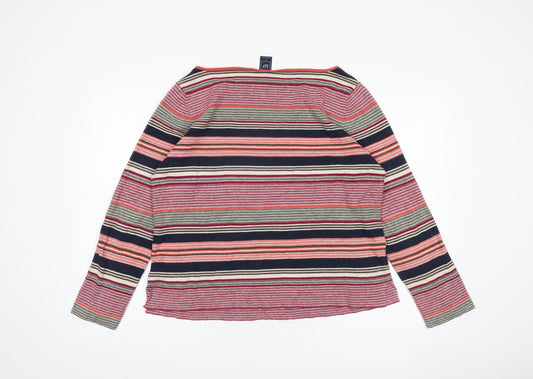 GAP Women's Multicoloured XL Striped Pullover Jumper