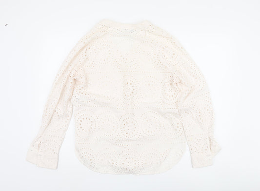 Womens UK Size 12 ET VOUS White Blouse