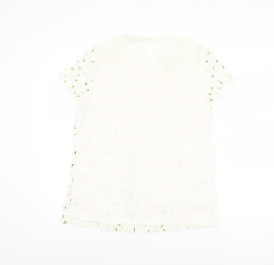 Womens UK Size 14 French Connection Ivory Basic Blouse