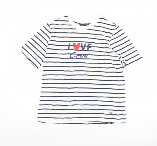 Womens UK Size 12 Crew Clothing Company White Basic T-Shirt