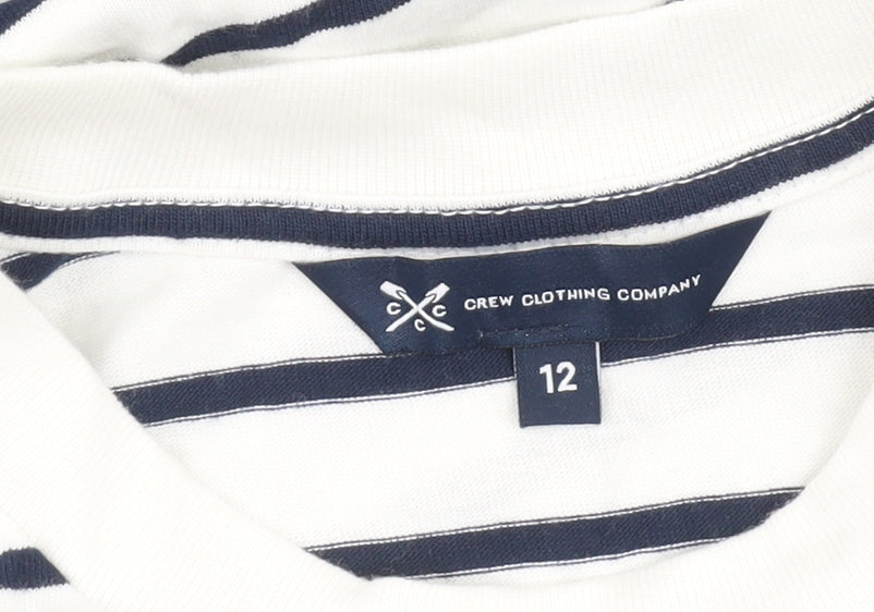 Womens UK Size 12 Crew Clothing Company White Basic T-Shirt