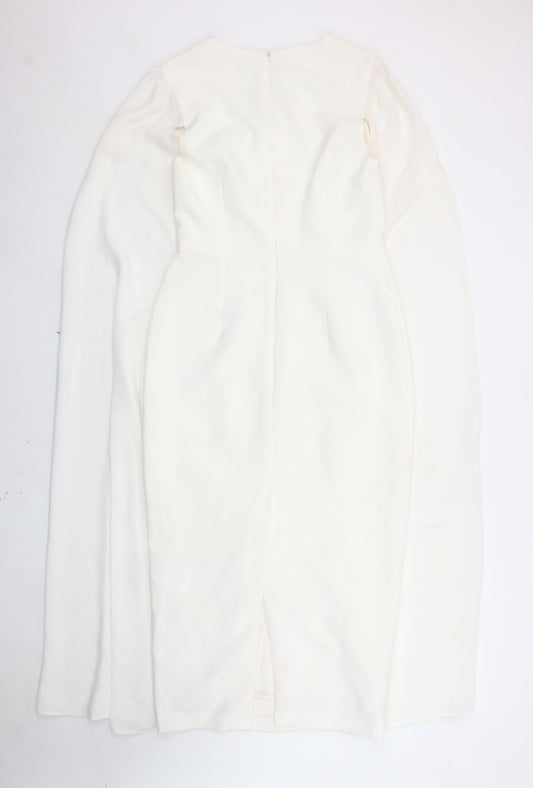 River Island Women Ivory Long Sleeve Dress Size 8