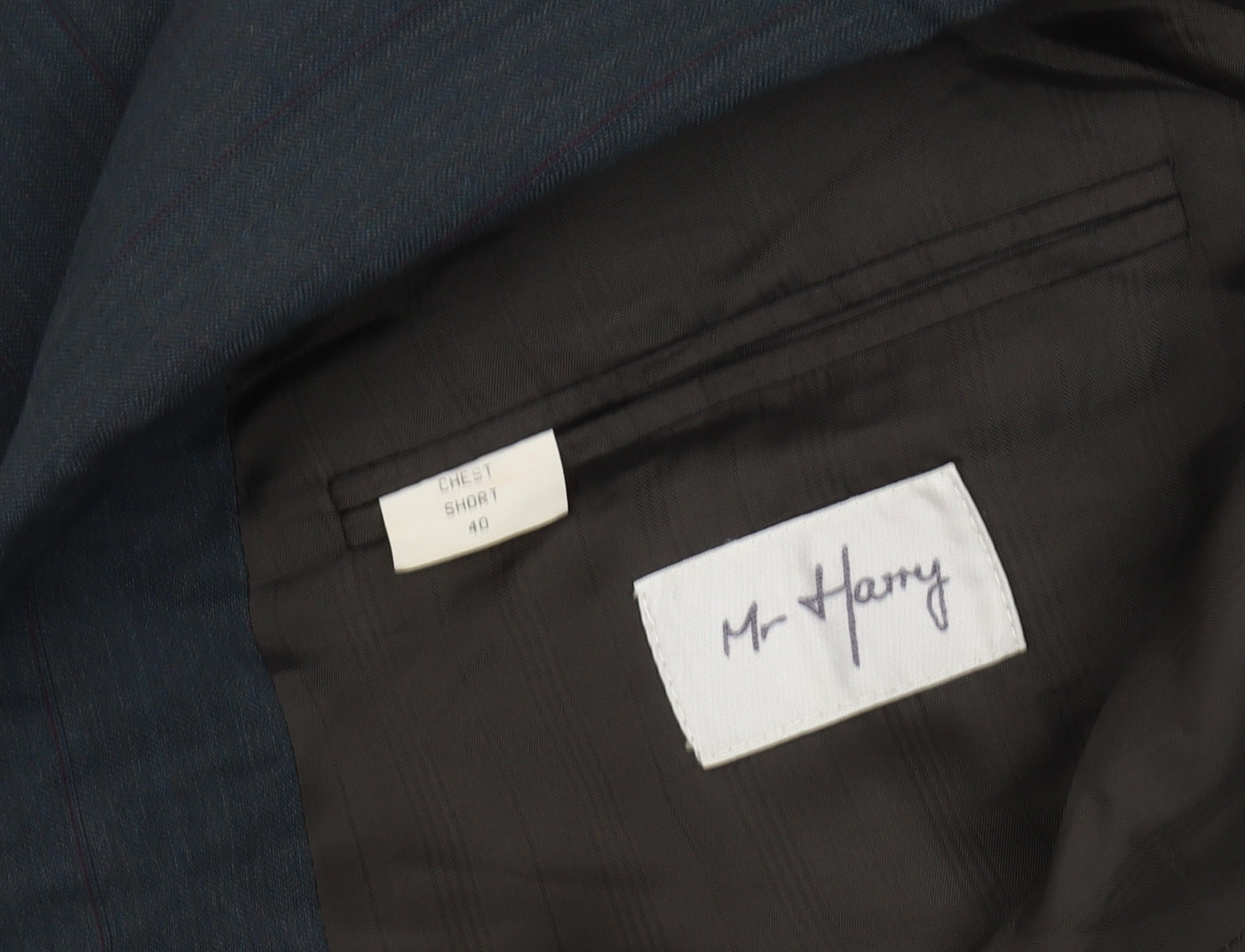 Mr Harry Men's Blue Double-Breasted Blazer, 40 Short