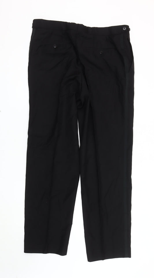Pierre Cardin Men's Black Trousers Size 38