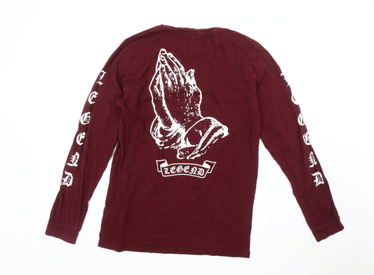 Urban Outfitters Red Cotton Graphic Print T-Shirt S