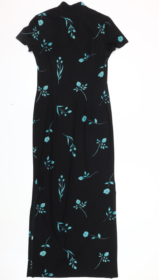 Long Tall Sally Women's Black Floral Size 12 Sheath Dress