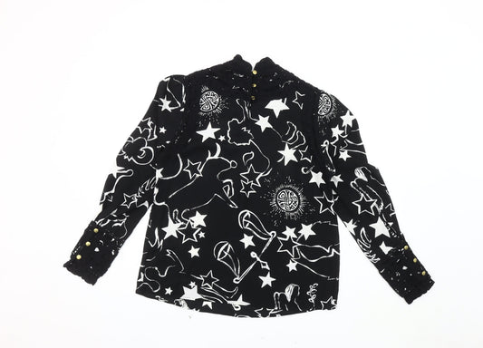 Womens UK Size 10 BiBA Black Blouse
