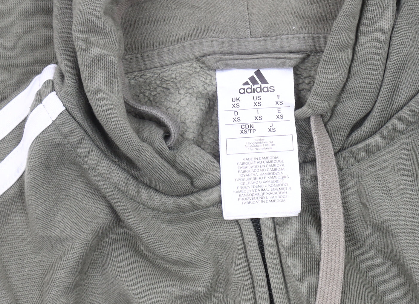 Adidas Men's Green Hooded Jacket XS