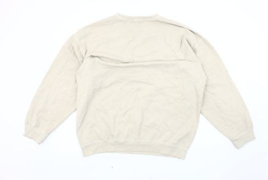 Topman Men's Beige Pullover Sweatshirt L