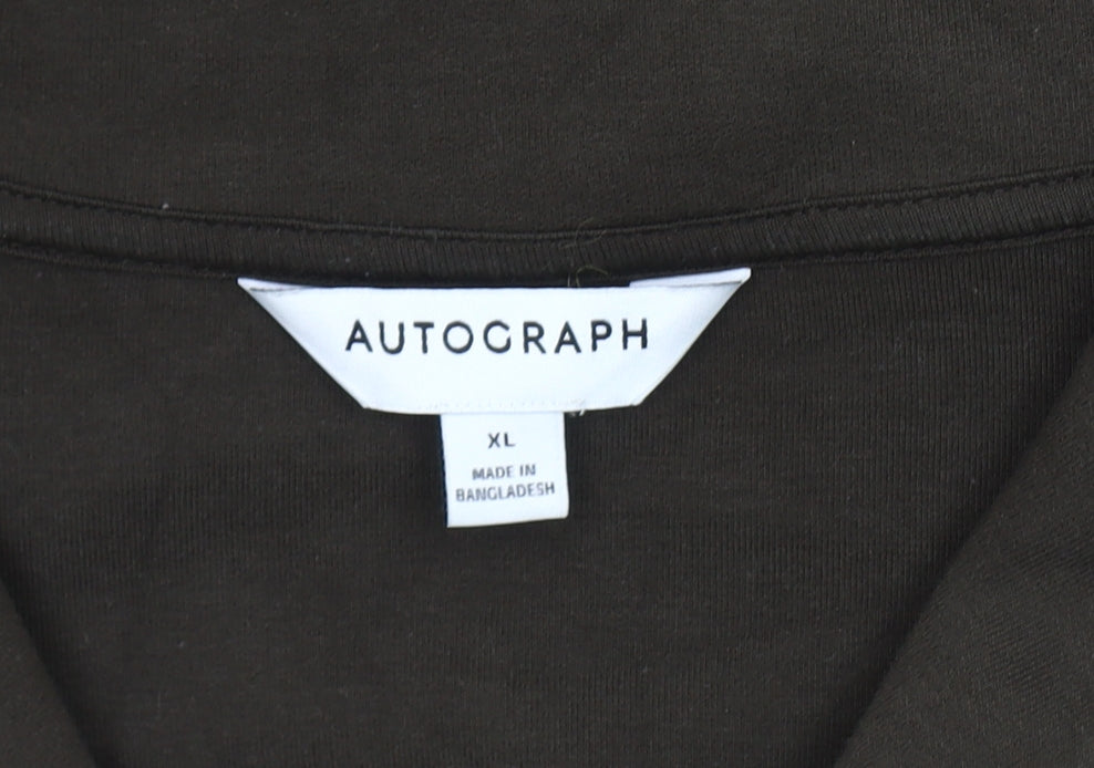 Autograph Men's XL Brown Sweatshirt with 1/4 Zip