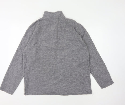 Unisex Adults UK Size L Mountain Warehouse Grey 1/4 Zip Sweatshirt