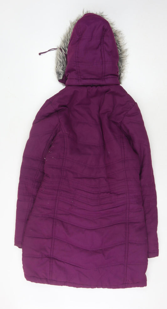 Gelert Women's Purple Hooded Winter Coat Size 8