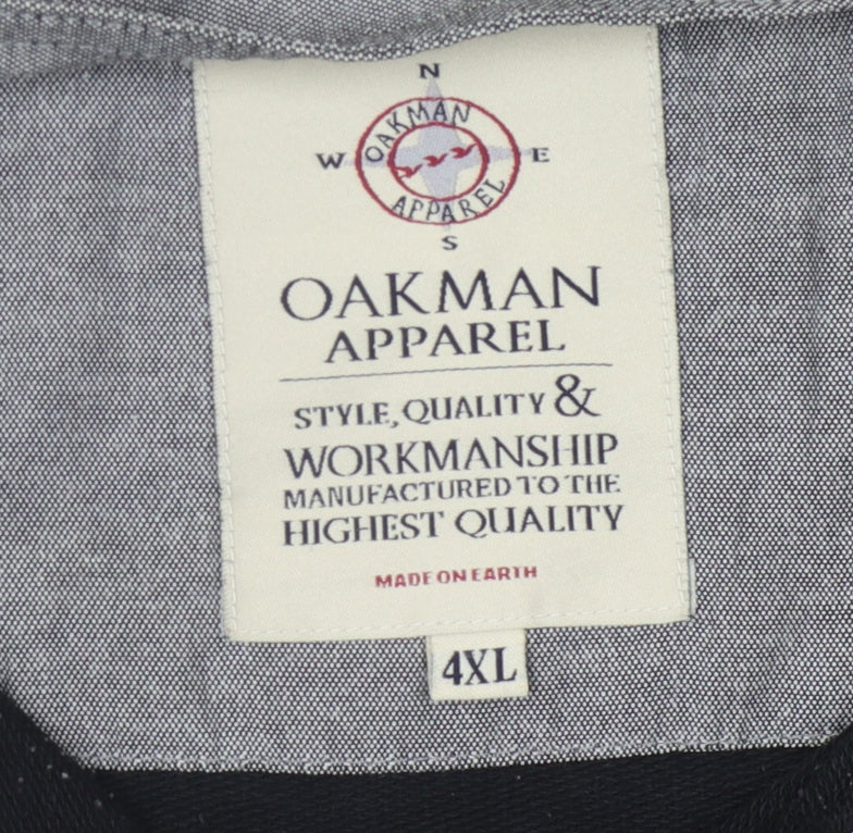 Oakman Apparel Men's Black Long Sleeve Polo 4XL