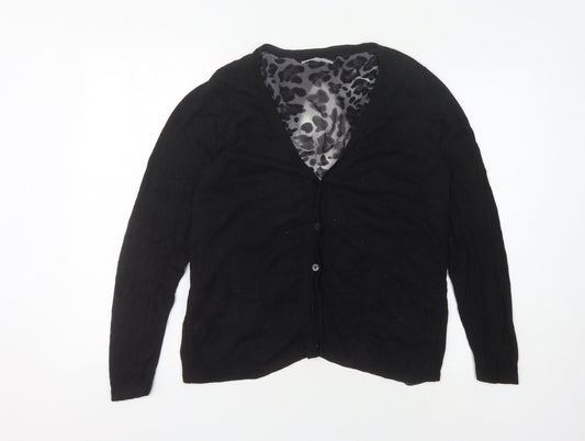Cellbes Women's Black Cardigan, Size 10, Long Sleeve