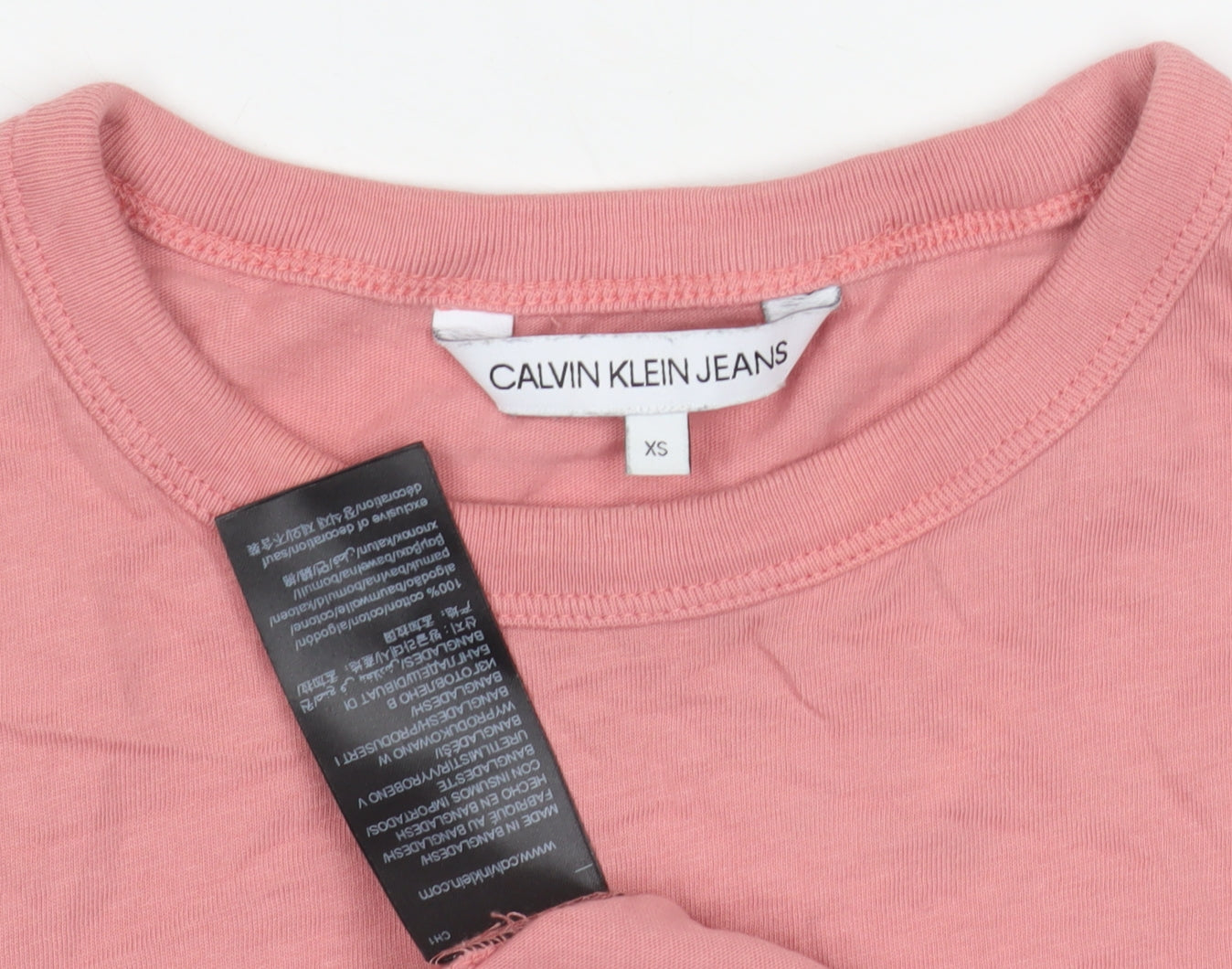 Calvin Klein Women's Pink Basic T-Shirt, XS