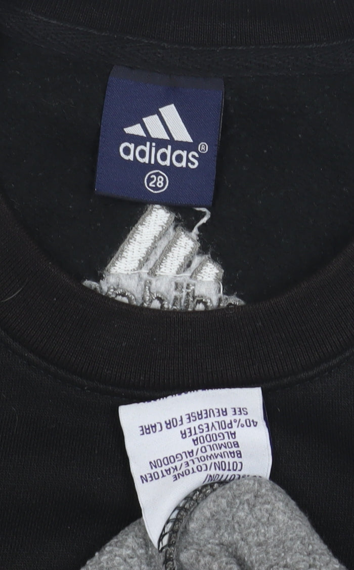 Adidas Boys' Black Colourblock Pullover Sweatshirt - Size 4
