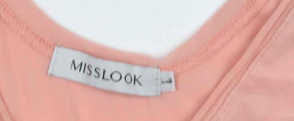 MissLook Women's Pink Graphic T-Shirt Dress, Size S