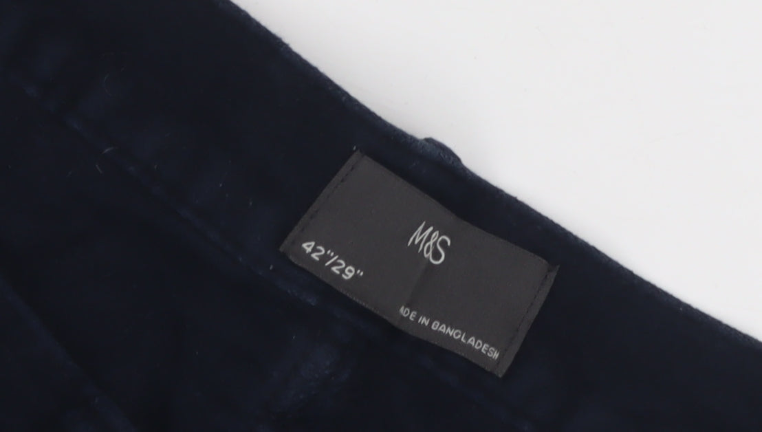 Marks and Spencer Men's Black Corduroy Trousers 42