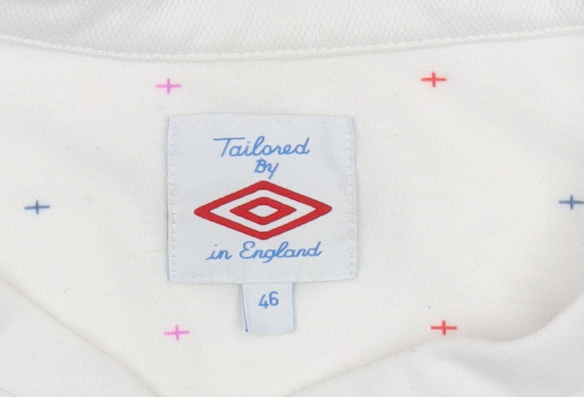 Mens UK Size 46 Umbro White Football T-Shirt