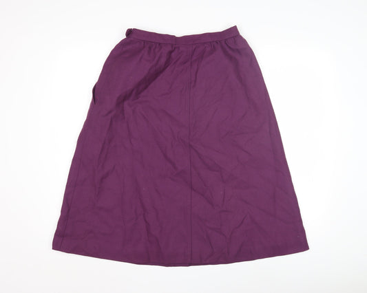 Jaeger Women's Purple Wool Skirt Size 12