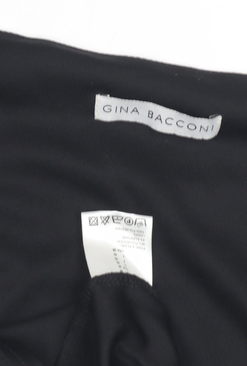 Gina Bacconi Women's Black Animal Print Bodycon Dress 16