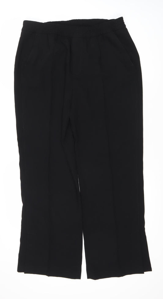 Womens UK Size XL Zara Regular Fit Black Trousers