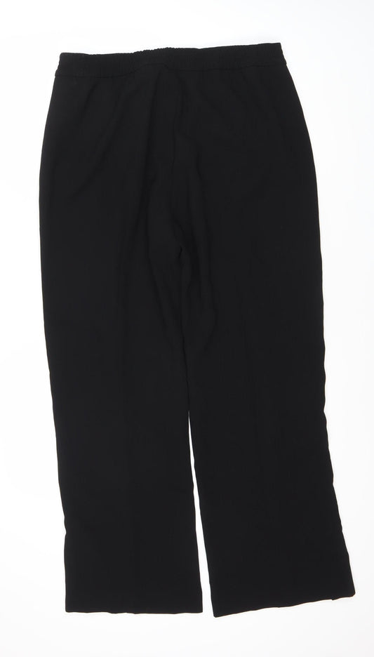 Womens UK Size XL Zara Regular Fit Black Trousers