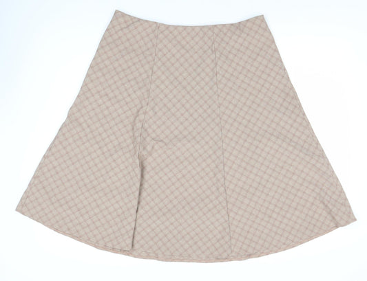 Additional front view of Honor Millburn Women's Beige A-Line Skirt, size 20
