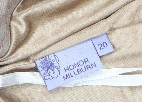 Close-up detail of Honor Millburn Women's Beige A-Line Skirt, size 20