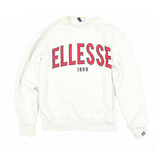 Additional front view of Ellesse Women's White Medium Pullover Sweatshirt