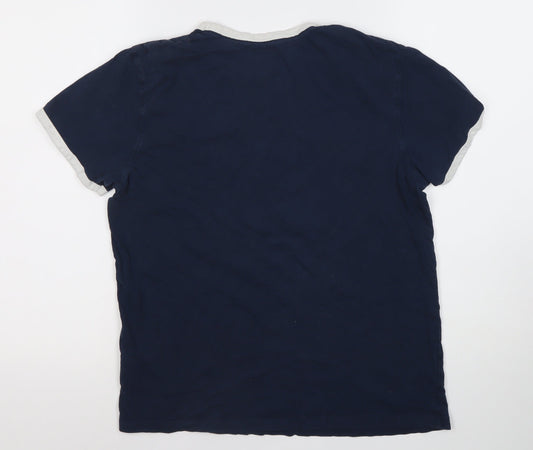 Red Herring Men's Blue Slim Fit T-Shirt - Medium