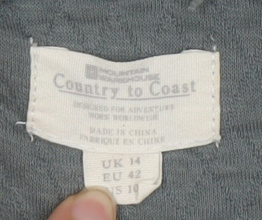 Country to Coast Women's Grey 1/4 Zip Sweatshirt UK 14