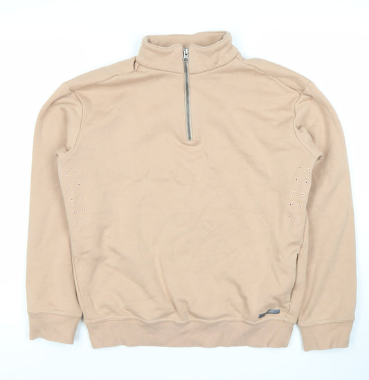 Additional front view of Decathlon Beige unisex 12 pullover fleece sweatshirt