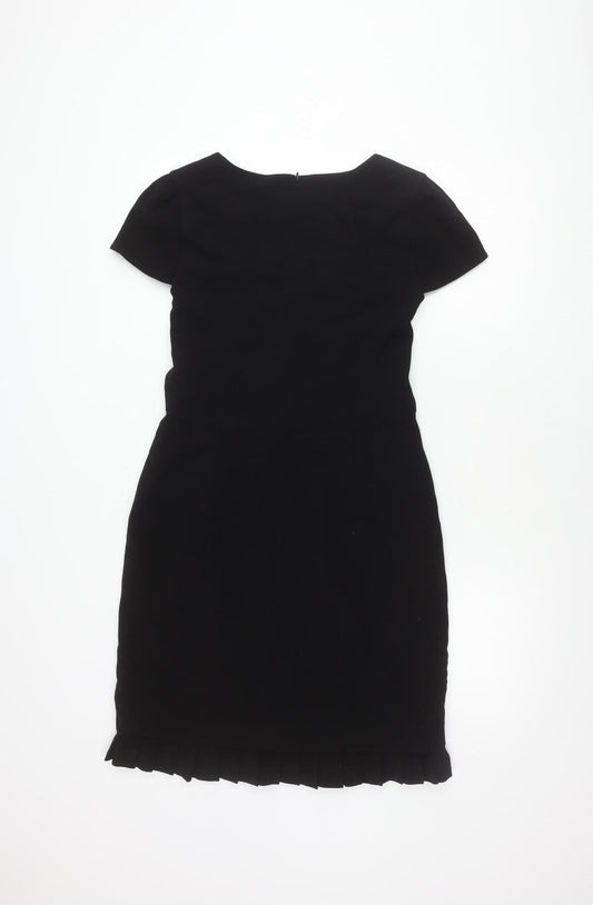 Jigsaw Women's Black Dress Size 12 with Zip Closure