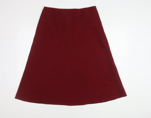 Marks and Spencer Red A-Line Women's Midi Skirt Size 14