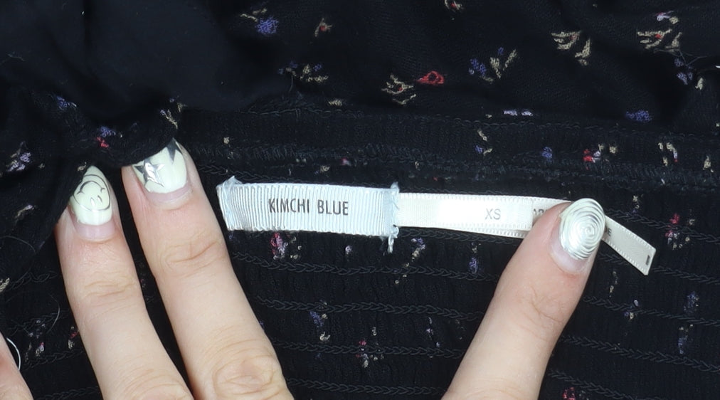 Kimchi Blue Women's Black Floral Jumpsuit XS