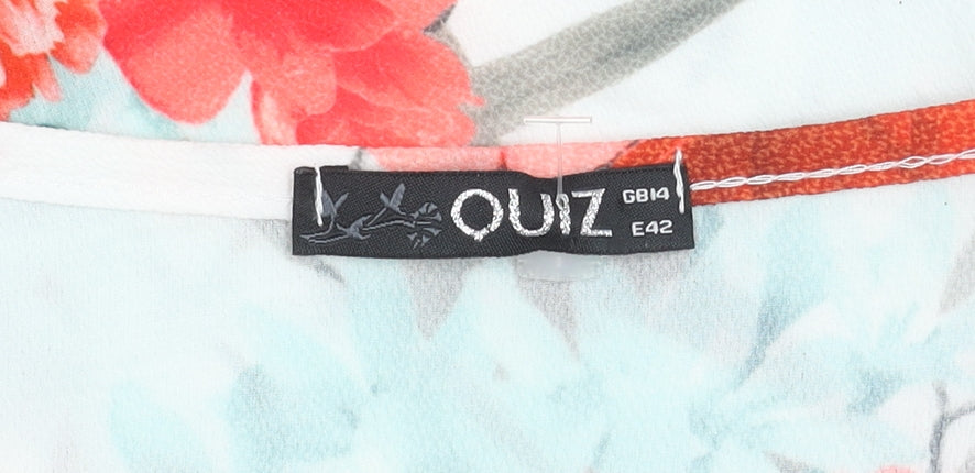 Quiz Multicoloured Floral Top Women 14 Casual