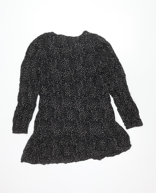 Dorothy Perkins Women's Black Animal Print Dress, Size 14