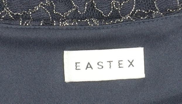 Womens UK Size 16 Eastex Black Basic Blouse