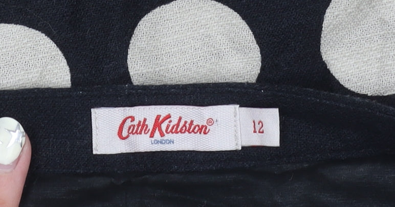 Cath Kidston Women's Black Polka Dot Skirt Size 12