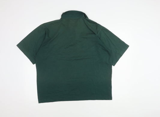 Glenmuir Men's Green Polo Shirt L Cotton Cashmere