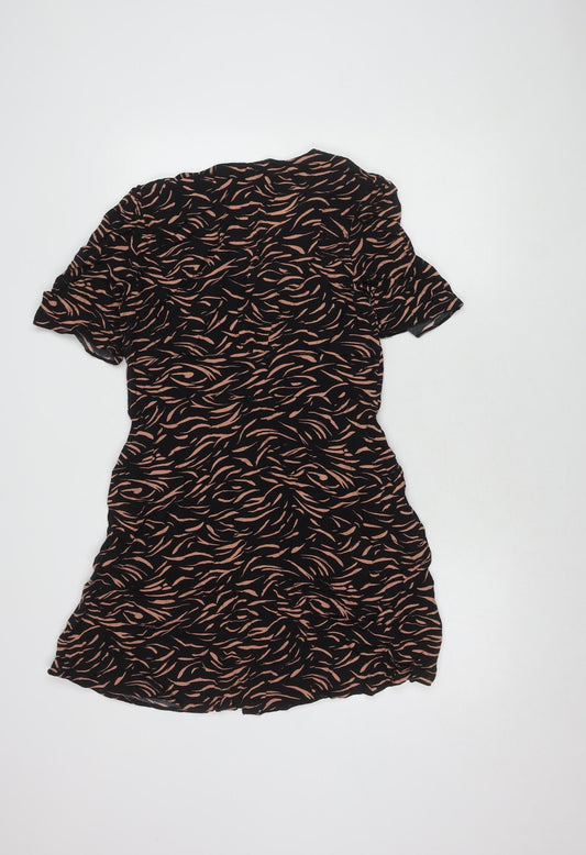 Nobody's Child Women's Black Animal Print Dress, Size 12