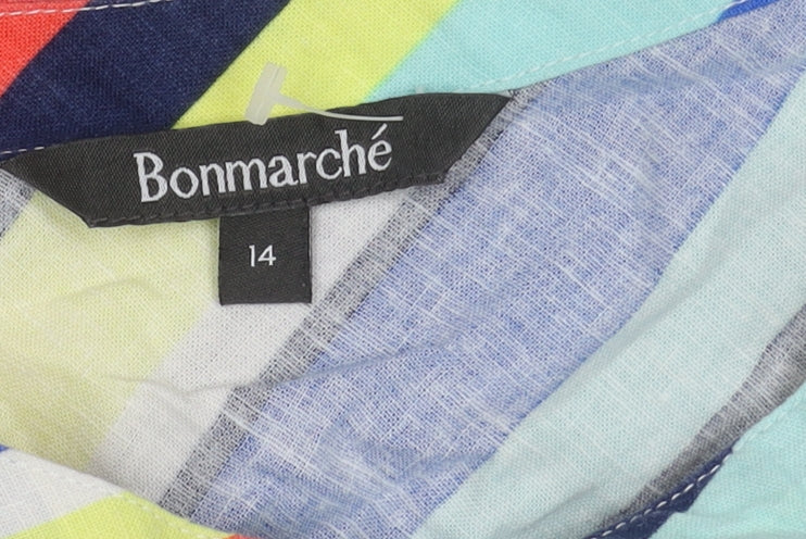 Womens UK Size 14 Bonmarché Multicoloured Basic Tank
